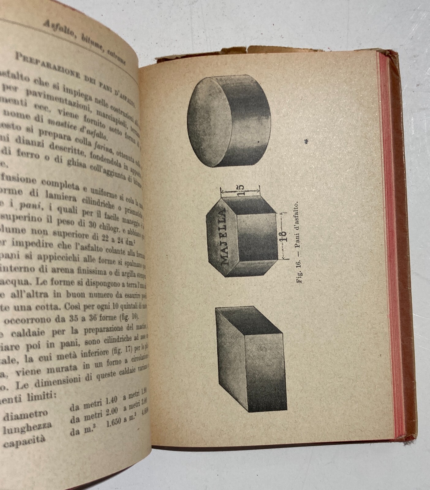 Asfalto, Bitume, Catrame, Strade Di Milano: Antico Manuale Hoepli Illustrato, 1920