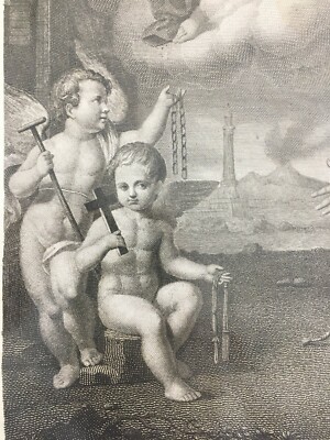 Antica Stampa Popolare Devozionale: San Giuseppe Della Croce, Serra Di Cassano, Alcayde
