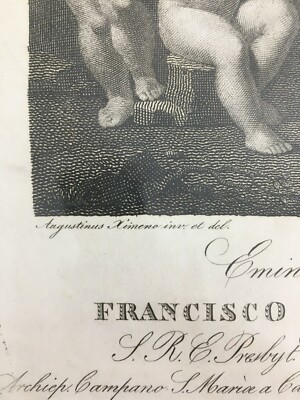 Antica Stampa Popolare Devozionale: San Giuseppe Della Croce, Serra Di Cassano, Alcayde