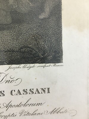 Antica Stampa Popolare Devozionale: San Giuseppe Della Croce, Serra Di Cassano, Alcayde