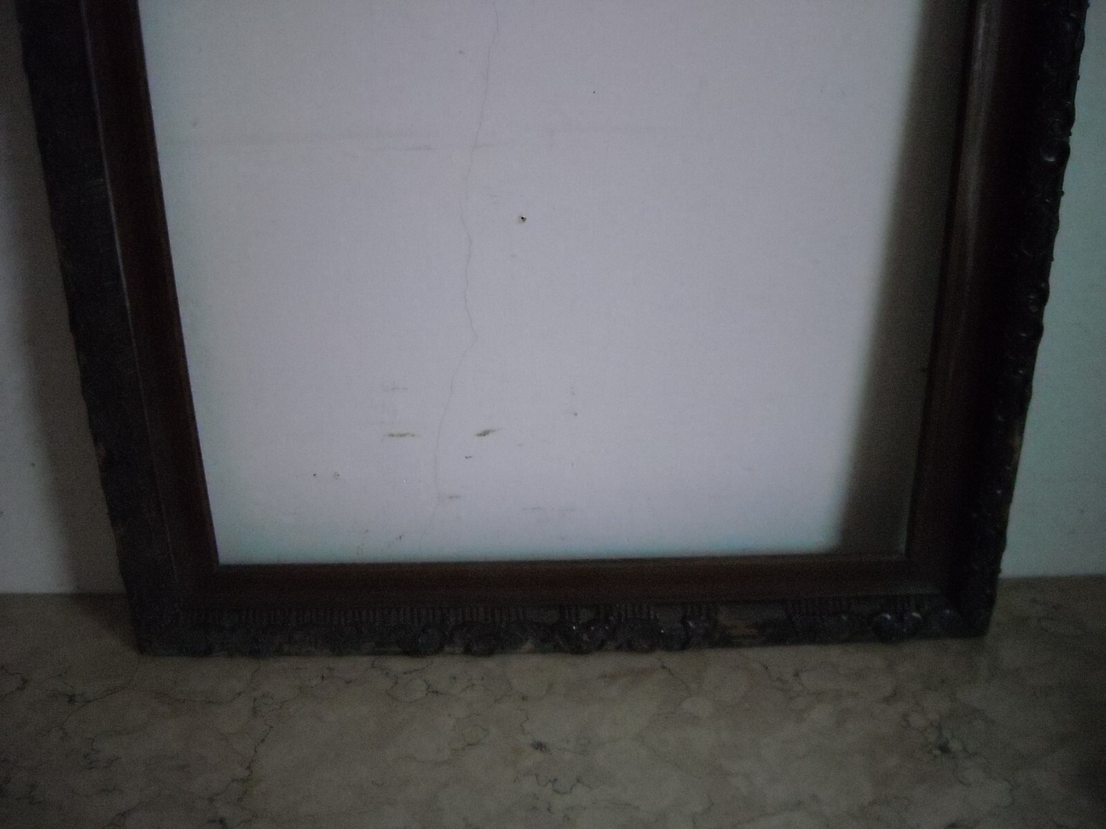 Antica Cornice Liberty In Legno Con Decorazione A Pastiglia
