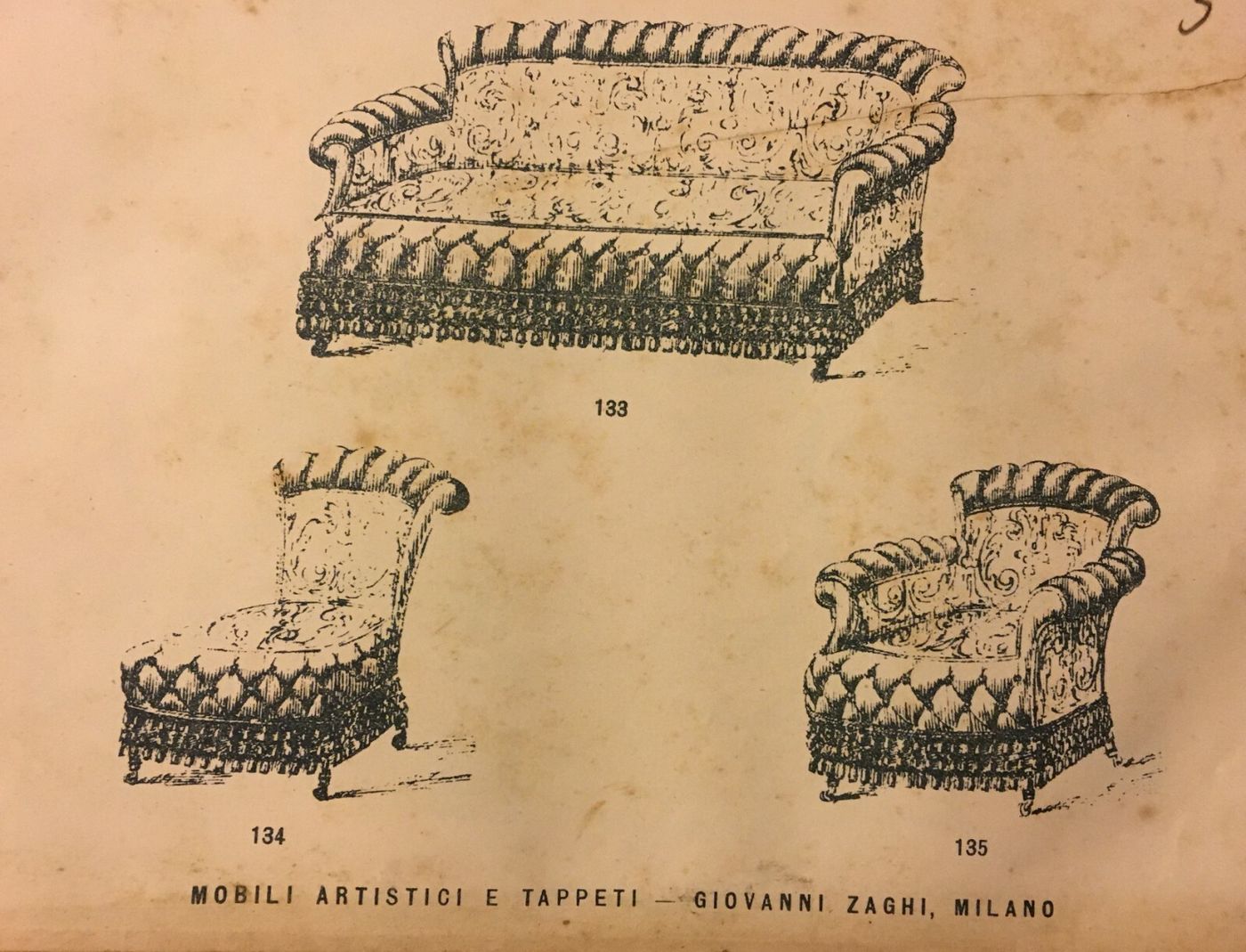 Arte, Artigianato, Mobili Artistici, Milano, Zaghi: Stampa Pubblicitaria Antica