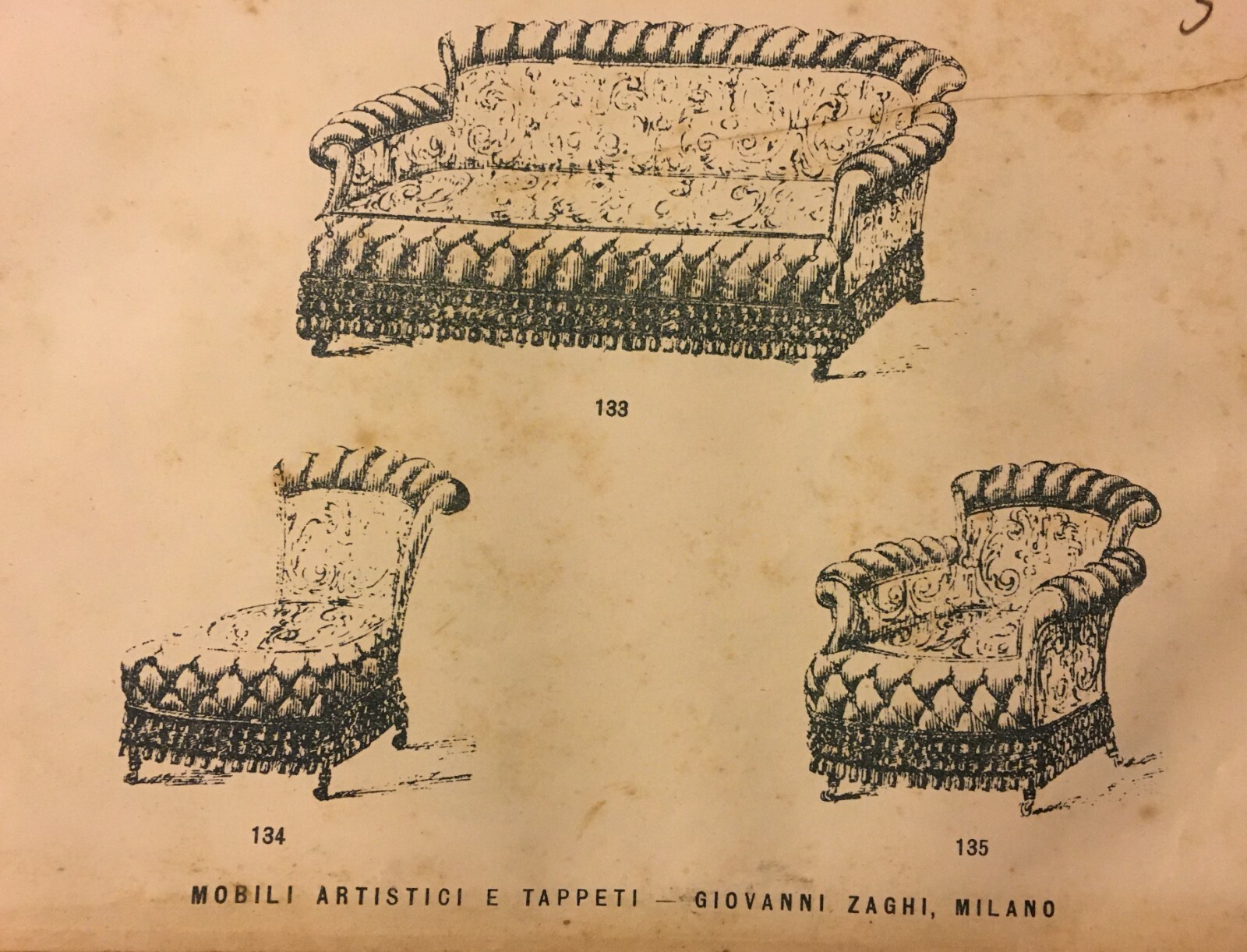 Arte, Artigianato, Mobili Artistici, Milano, Zaghi: Stampa Pubblicitaria Antica
