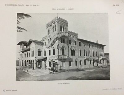 Treviso, Oderzo: Architettura Dell'Ingegnere Sordoni, Prospettive Di Villa Bortoluzzi, Due Stampe