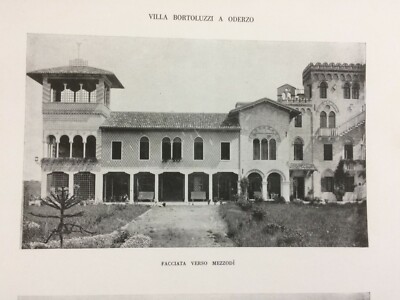 Treviso, Oderzo: Architettura Dell'Ingegnere Sordoni, Prospettive Di Villa Bortoluzzi, Due Stampe