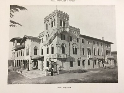 Treviso, Oderzo: Architettura Dell'Ingegnere Sordoni, Prospettive Di Villa Bortoluzzi, Due Stampe