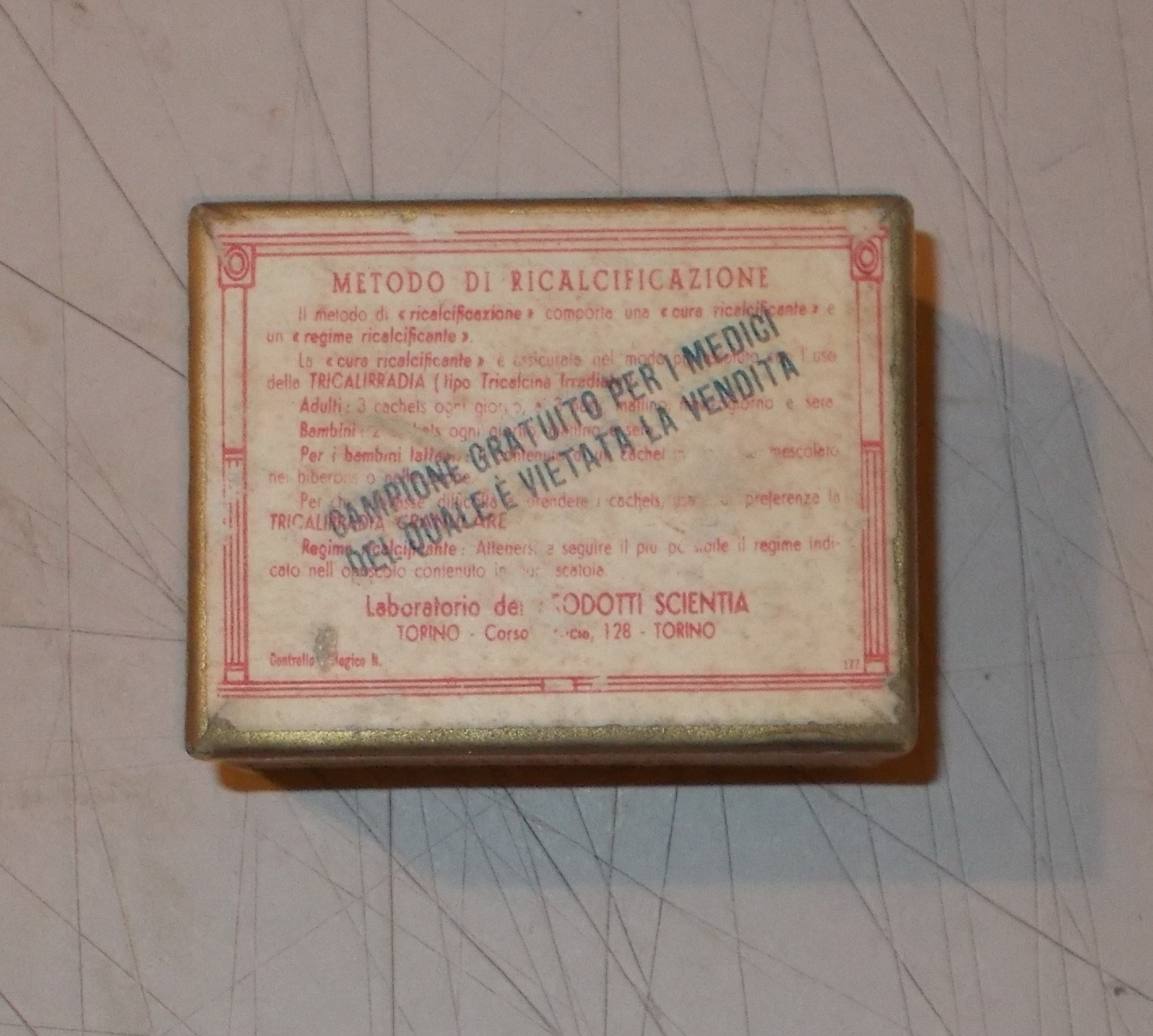 Sanitaria Medicina: Cachets Tricalirradia, Ergosterina Irradiata, Scientia, Torino