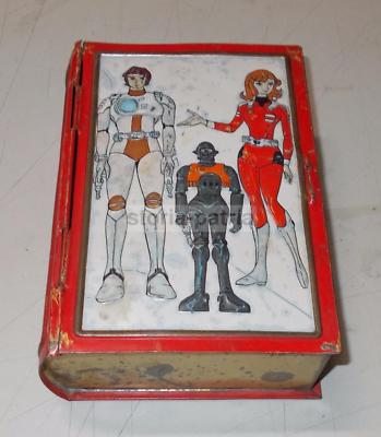 Captain Future: Scatola In Latta Decorata A Forma Di Libro, Salvadanaio Vintage Anni '80