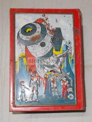 Captain Future: Scatola In Latta Decorata A Forma Di Libro, Salvadanaio Vintage Anni '80