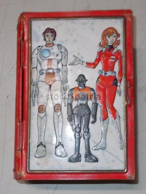 Captain Future: Scatola In Latta Decorata A Forma Di Libro, Salvadanaio Vintage Anni '80