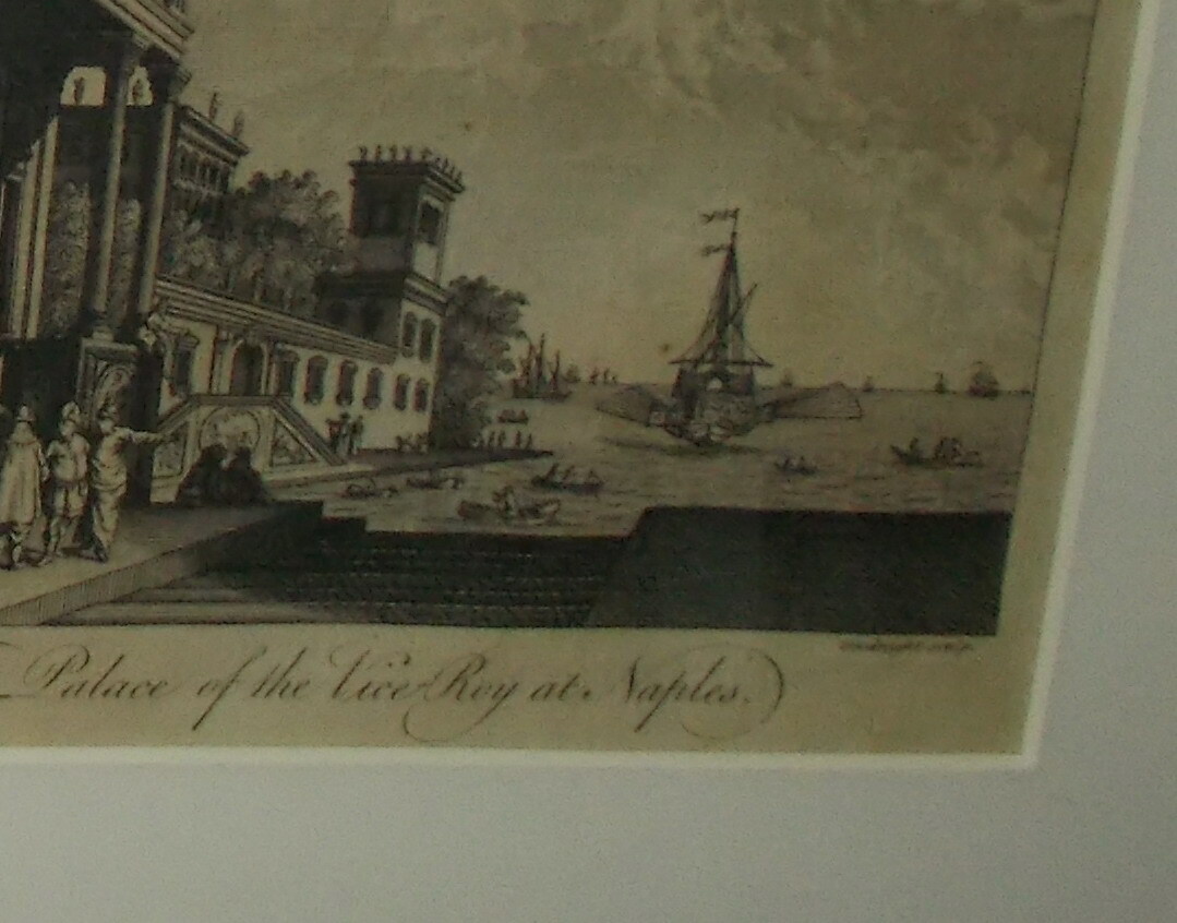 Napoli Antica: Veduta Portuale Animata Con Il Palazzo Del Vicerè