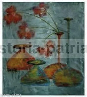 Arnaldo Bartoli Vasi con Fiori. Dipinto d'arte Moderna