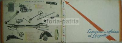 Automobili Balilla Fiat, Torino Lingotto: Pubblicazione Pubblicitaria Con Grafica Futurista