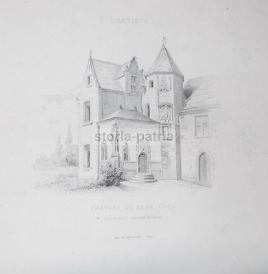 Arte, Architettura, Artista Geoffroy: Chateau Du Clos Lucé, Leonardo Da Vinci, XIX Secolo