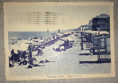 Abruzzo, Riviera Di Pescara, Francavilla A Mare, Spiaggia Lato Sud, Animata, 1957