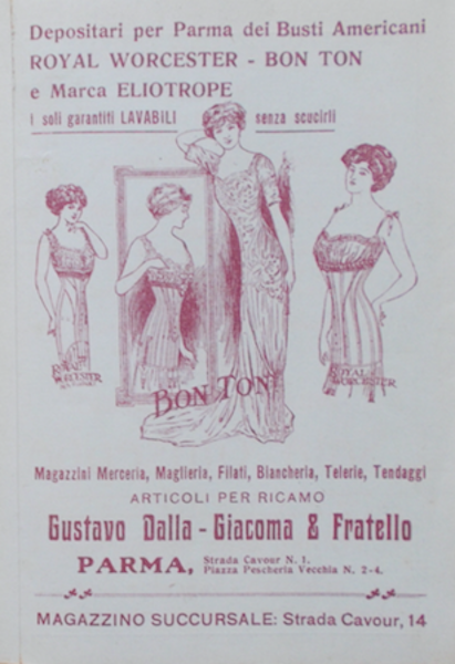 Parma, Moda E Tessuti, Busti Royal Worcester, Ditta Dalla Giacoma