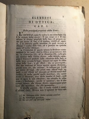 Giuseppe Settele, Elementi Di Ottica E Di Astronomia, 1818