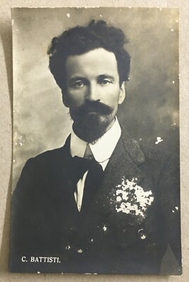 Militaria, Cesare Battisti, Trento, Irredentismo Trentino, Ritratto Fotografico