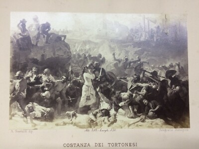 Arte Antica, Fotografia Artista Gastaldi, Risorgimento: Assedio Di Tortona