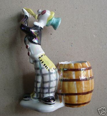 Umorismo, Circo, Pagliacci: Simpatico Clown In Ceramica Da Collezione