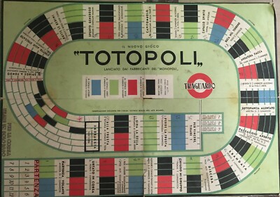 Gioco Da Collezione Totopoli (Monopoly): Equitazione E Corse Di Cavalli