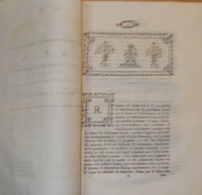 Napoli, Duca Di Casalnuovo: Antica Allegazione Giuridica Per L'Eredità Farina, 1806