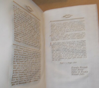 Napoli, Duca Di Casalnuovo: Antica Allegazione Giuridica Per L'Eredità Farina, 1806