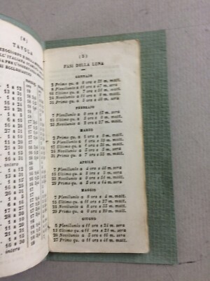Napoli: Calendario Almanacco Borbonico 1849, Fiere, Araldica, Astrologia, Illustrato