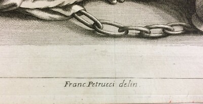 Antica Stampa Popolare Devozionale   Artista Guercino   Petrucci   Lorenzini   Scena Biblica