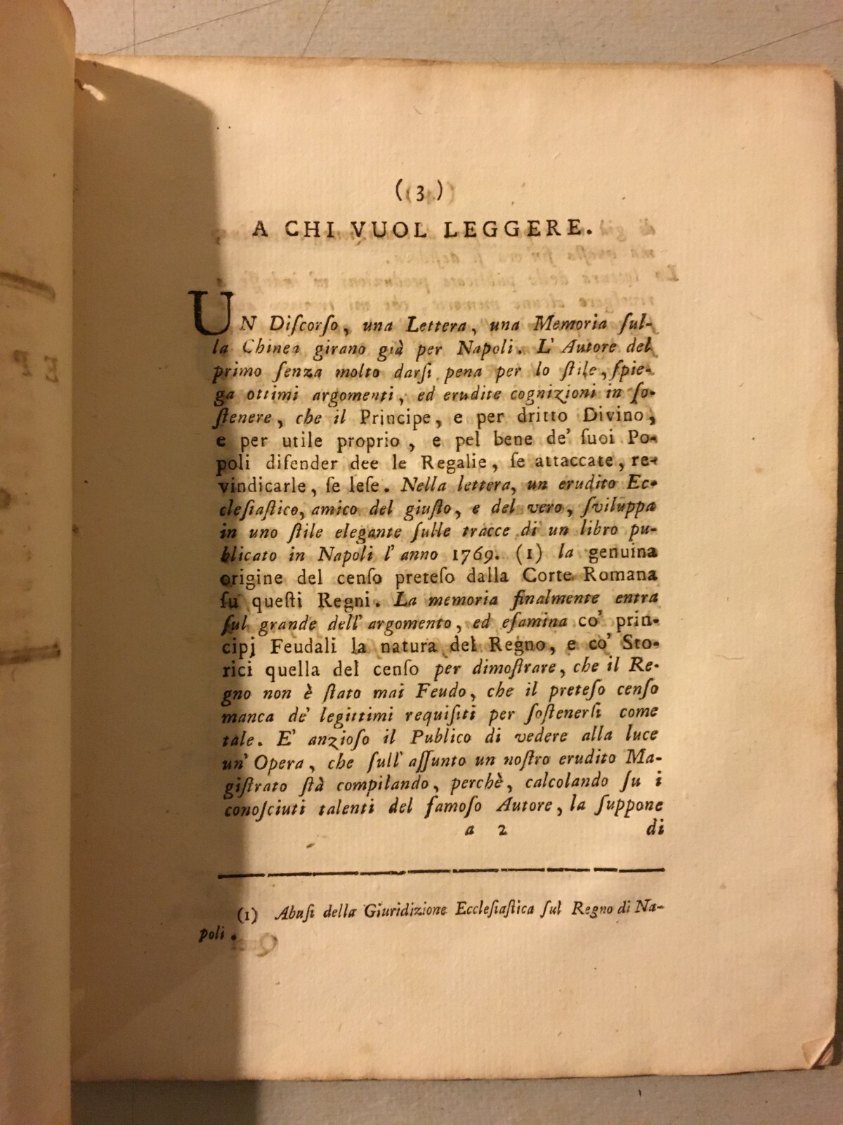 Regno Di Napoli E Sicilia. Puglia. Chiesa. Censo Napoletano. Econdalla. De Nicola.