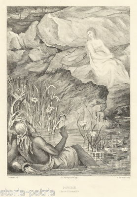 Mitologia Allegoria Psiche. Champollion, Incisione