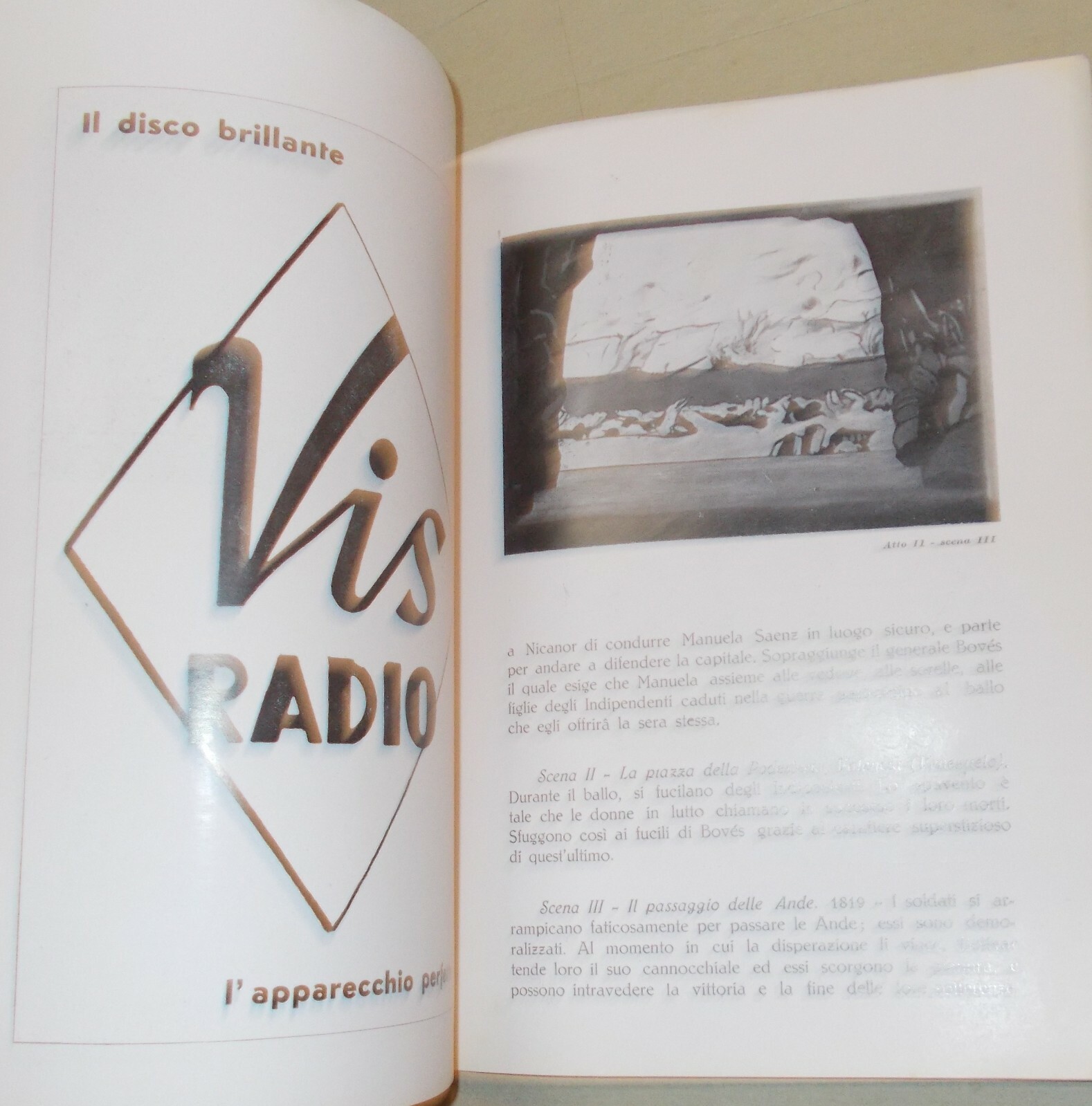 Bolivar: Programma Dell'Opera Di Darius Milhaud Con Bozzetti Di Fernand Léger, Napoli