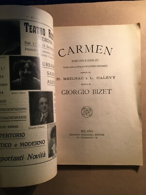 Carmen All'Arena Di Verona: Storia Locale E Libretto Illustrato (1914)