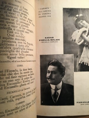 Carmen All'Arena Di Verona: Storia Locale E Libretto Illustrato (1914)