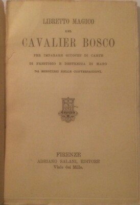 Giochi Di Società, Carte, Prestigio, Magia E Indovinelli   Bosco, 1927