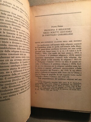 Puglia, Molfetta: Filosofia E Religione In Pantaleo Carabellese, 1951
