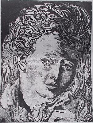 Ritratto Di Giovane, Acquaforte Di A. Oliva, Metà Del Novecento