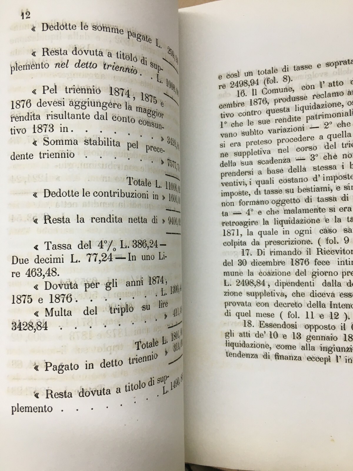 Memoria Giuridica 1886 Borgocollefegato L'Aquila Serafino Selli