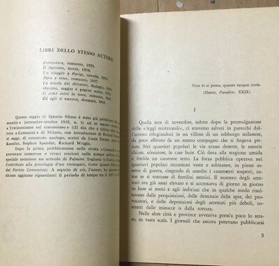 Ignazio Silone, Uscita Di Sicurezza   Roma, 1952