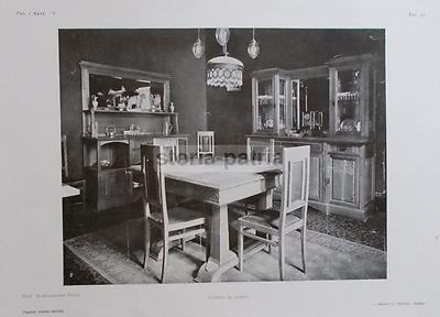 Arti Decorative Del '900: Liberty, Interno Di Camera Da Pranzo   Alessandro Pezzi