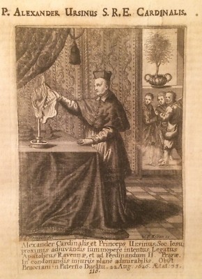 Gesuiti: Cardinale Alessandro Orsini, Ravenna E Bracciano. Incisione Del XVII Secolo