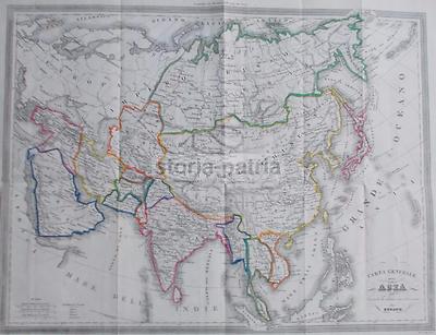 Antica Cartografia Dell'Asia, Europa, Turchia E Russia (1851)