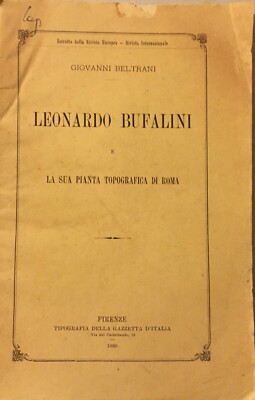 Urbanistica, Architettura E Topografia Di Roma: Bufalini, Trevisi, Beltrani
