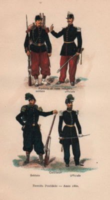 Esercito Pontificio: Uniformi d'Epoca, Cacciatori E Soldati