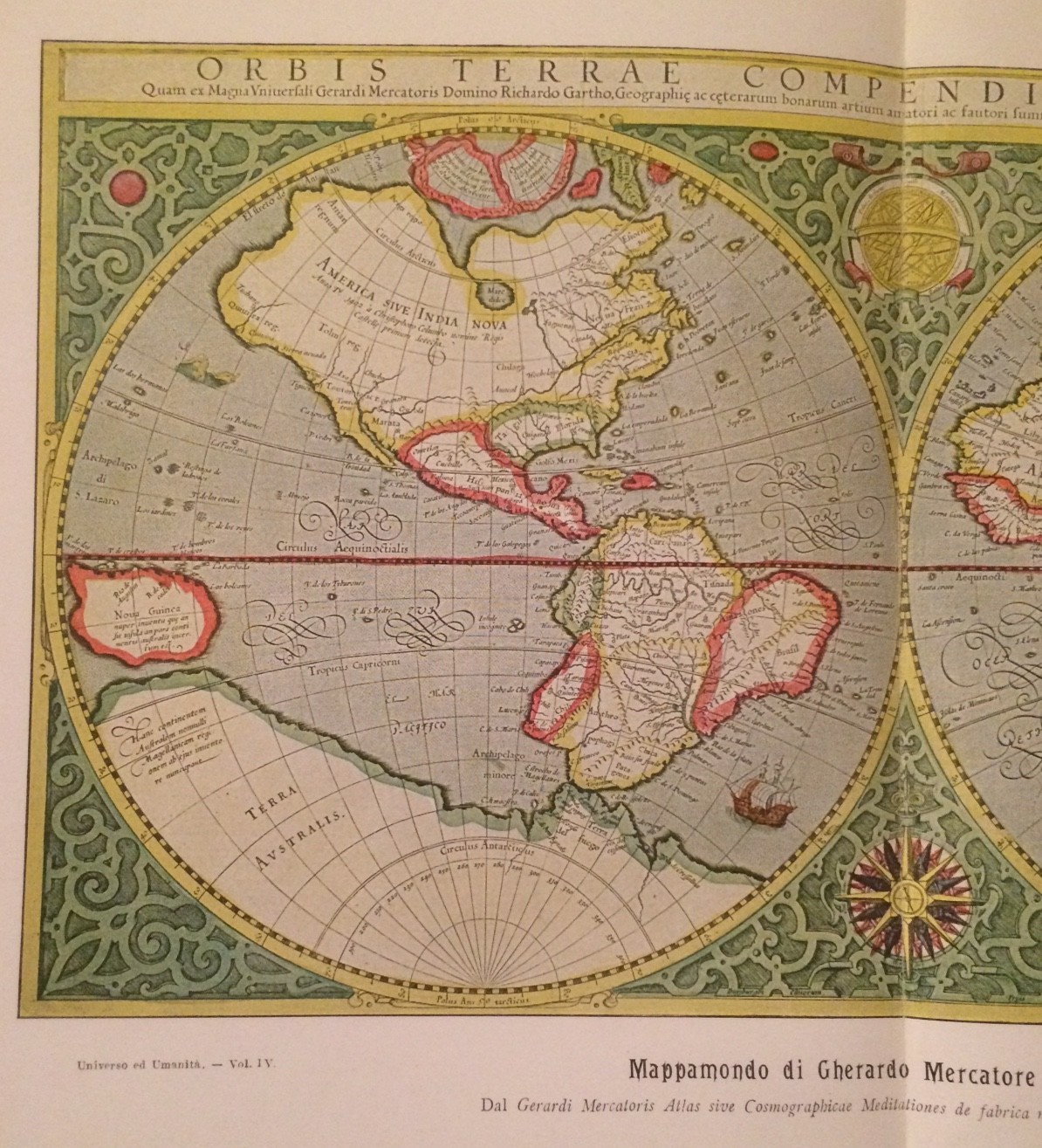 Geografia, Cartografia, America, Asia, Oceania, Africa, Europa. Cartografo Mercatore