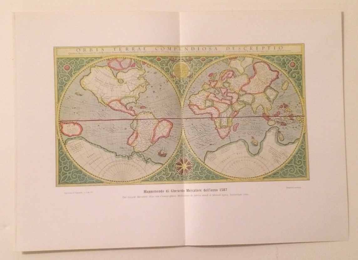 Geografia, Cartografia, America, Asia, Oceania, Africa, Europa. Cartografo Mercatore
