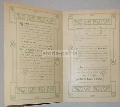 Napoli, Miano: Clinica Psichiatrica Russo Grimaldi, Medicina, 1911