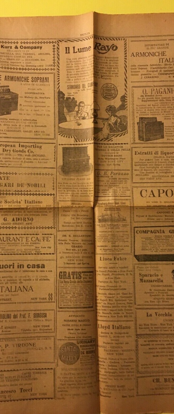 Sicilia: Emigrazione, Siciliani In America, Palermo, Movimento Cooperativista (Dicembre 1913)