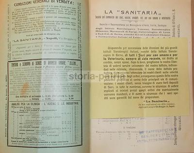 La Sanitaria: Bollettino Di Medicina, Farmacia E Pubblicità Farmaceutica, Napoli, 1910