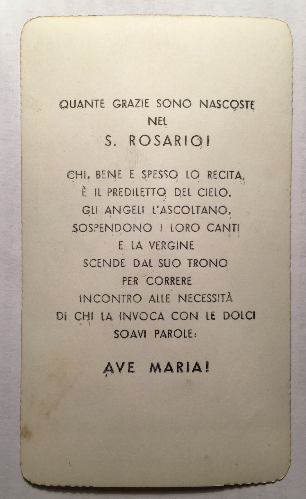 Napoli, Pompei, Madonna Del Rosario, Inusuale Santino Fotografico Colorato A Mano